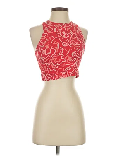 Pre-owned Athleta Tank Top Red Halter Neckline Tops