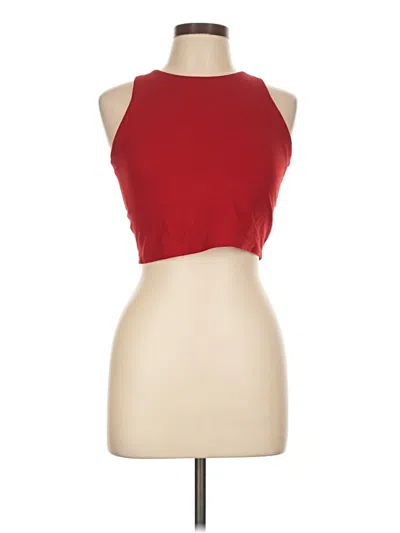 Pre-owned Athleta Tank Top Red Halter Neckline Tops