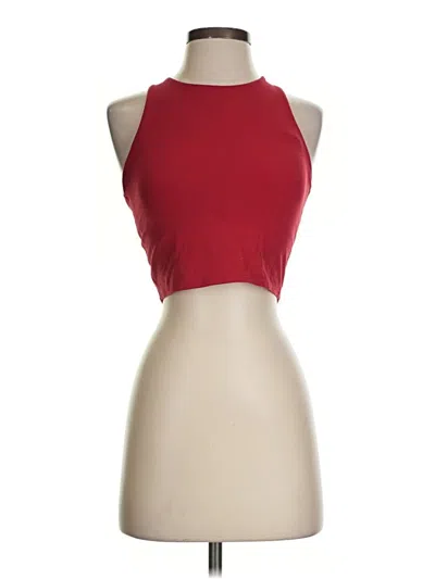 Pre-owned Athleta Tank Top Red Halter Neckline Tops