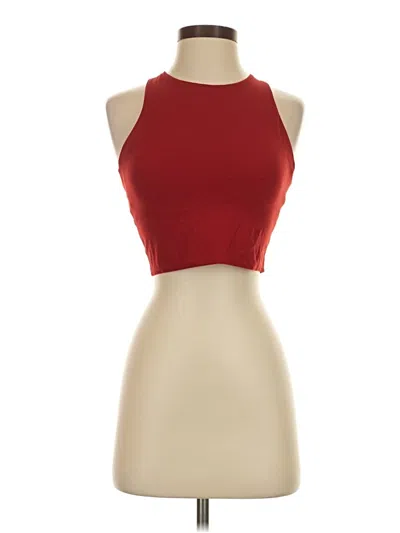 Pre-owned Athleta Tank Top Red Halter Neckline Tops
