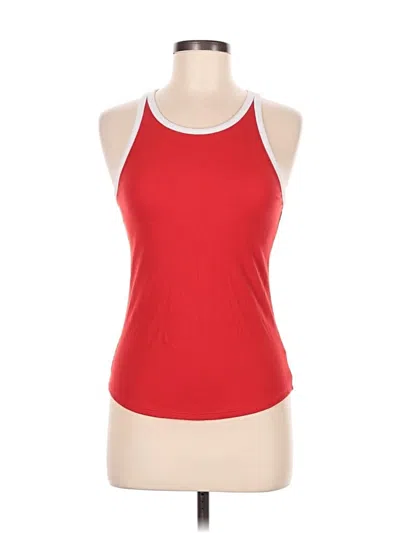 Pre-owned Athleta Tank Top Red Halter Neckline Tops