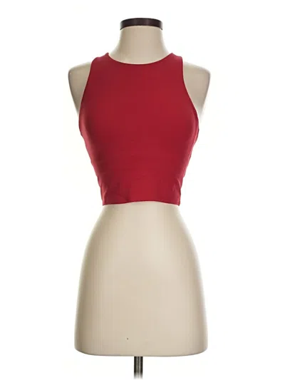Pre-owned Athleta Tank Top Red Halter Neckline Tops