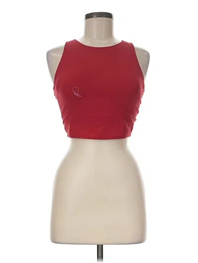 Pre-owned Athleta Tank Top Red Halter Neckline Tops