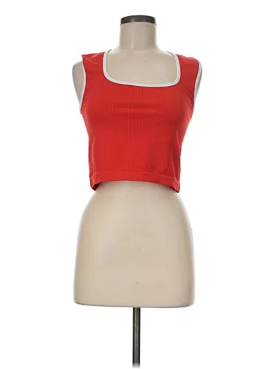 Pre-owned Athleta Tank Top Red Strapless Neckline Tops