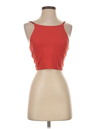 Pre-owned Athleta Tank Top Red Strapless Neckline Tops