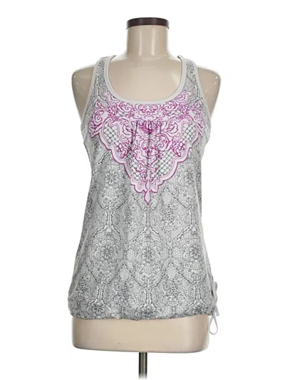 Pre-owned Athleta Tank Top Silver Halter Neckline Tops