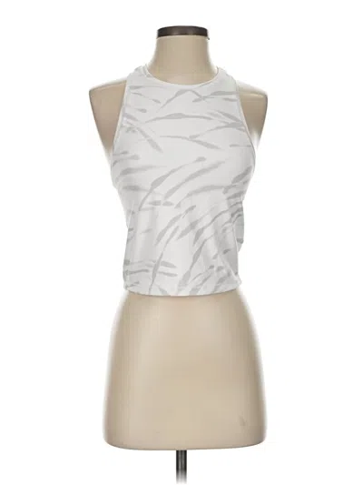 Pre-owned Athleta Tank Top Silver Halter Neckline Tops