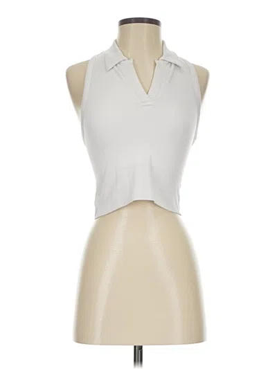 Pre-owned Athleta Tank Top Silver Halter Neckline Tops