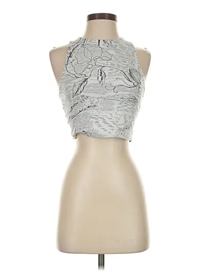 Pre-owned Athleta Tank Top Silver Halter Neckline Tops