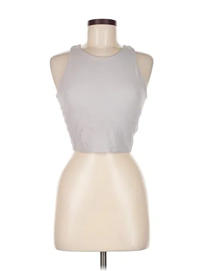 Pre-owned Athleta Tank Top Silver Halter Neckline Tops