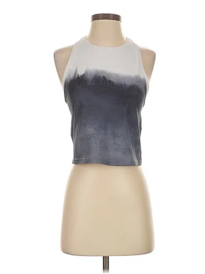 Pre-owned Athleta Tank Top Silver Halter Neckline Tops