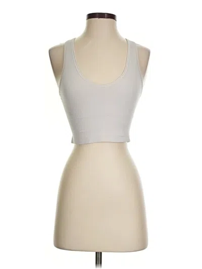 Pre-owned Athleta Tank Top Silver Halter Neckline Tops