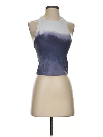 Pre-owned Athleta Tank Top Silver Halter Neckline Tops