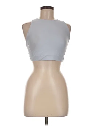 Pre-owned Athleta Tank Top Silver Halter Neckline Tops