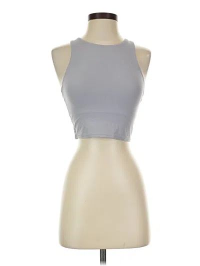 Pre-owned Athleta Tank Top Silver Halter Neckline Tops