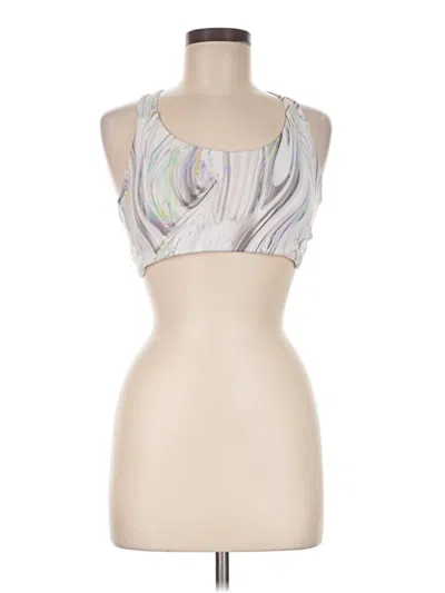 Pre-owned Athleta Tank Top Silver Halter Neckline Tops