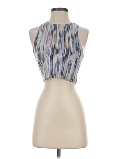 Pre-owned Athleta Tank Top Silver Halter Neckline Tops