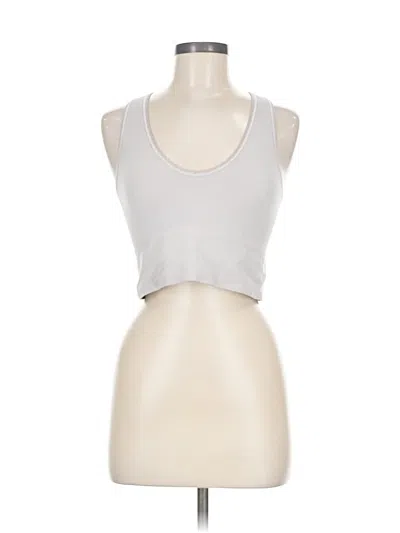 Pre-owned Athleta Tank Top Silver Strapless Neckline Tops