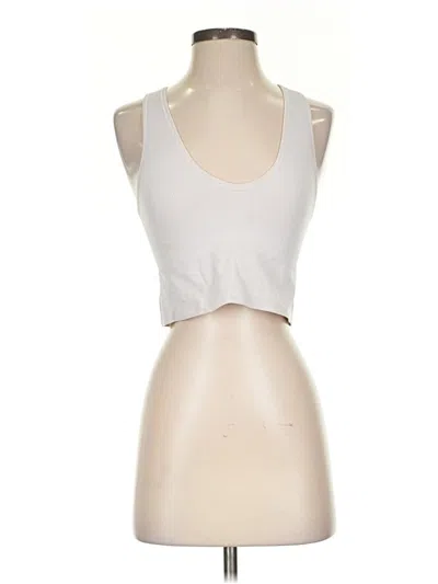Pre-owned Athleta Tank Top Silver Strapless Neckline Tops