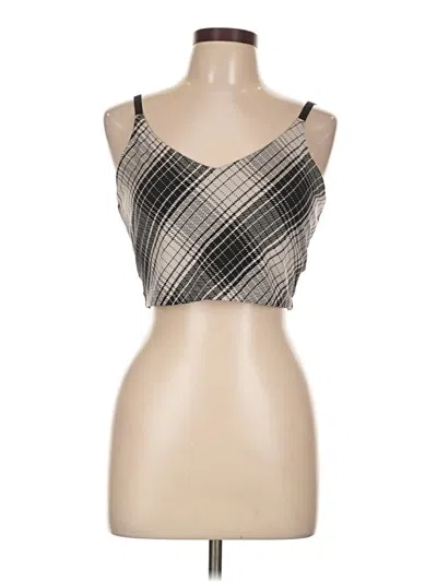 Pre-owned Athleta Tank Top Silver Strapless Neckline Tops