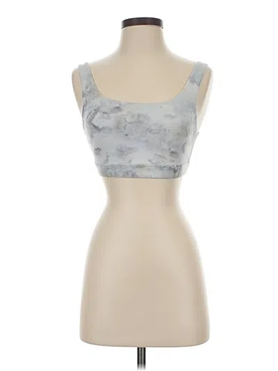 Pre-owned Athleta Tank Top Silver Strapless Neckline Tops