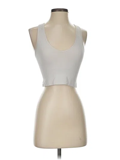 Pre-owned Athleta Tank Top Silver Strapless Neckline Tops