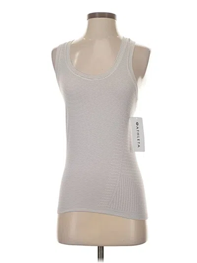Athleta Tank Top Silver Strapless Neckline Tops