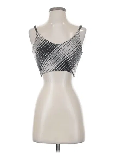 Pre-owned Athleta Tank Top Silver Strapless Neckline Tops