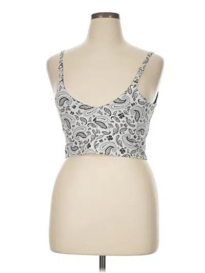 Pre-owned Athleta Tank Top Silver Strapless Neckline Tops