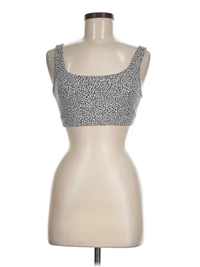 Pre-owned Athleta Tank Top Silver Strapless Neckline Tops