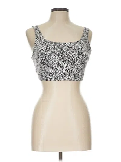 Pre-owned Athleta Tank Top Silver Strapless Neckline Tops