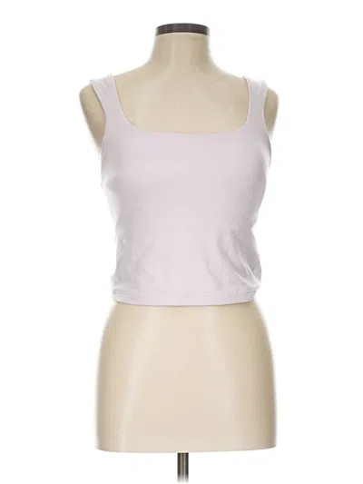 Pre-owned Athleta Tank Top Silver Strapless Neckline Tops