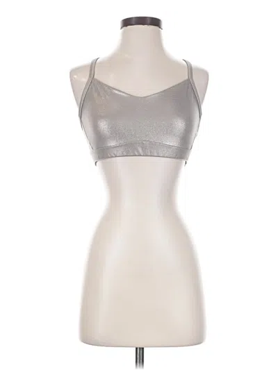 Pre-owned Athleta Tank Top Silver Strapless Neckline Tops