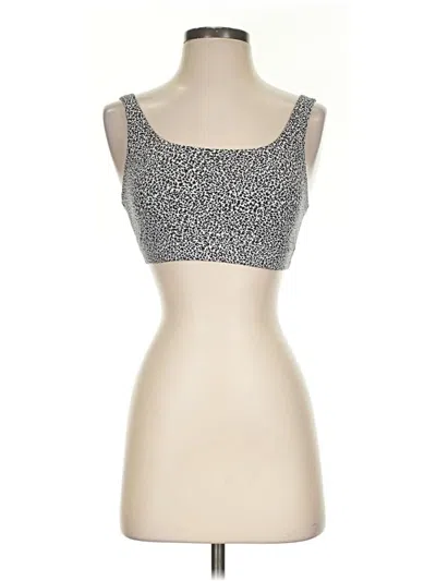 Pre-owned Athleta Tank Top Silver Strapless Neckline Tops