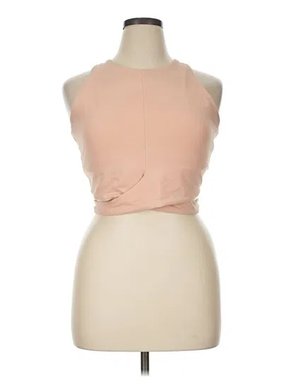 Pre-owned Athleta Tank Top Tan Halter Neckline Tops