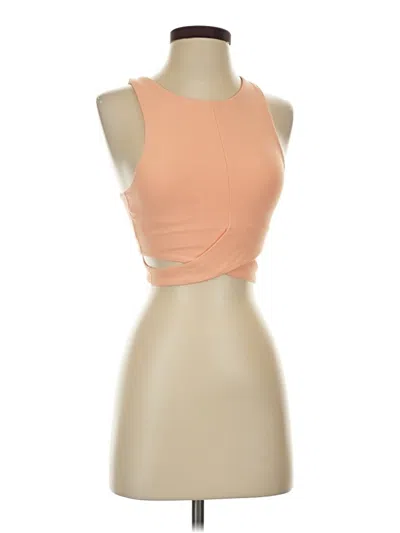 Pre-owned Athleta Tank Top Tan Halter Neckline Tops