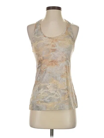 Pre-owned Athleta Tank Top Tan Halter Neckline Tops In Brown