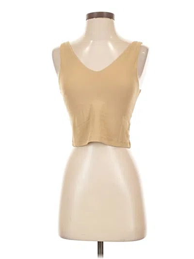 Pre-owned Athleta Tank Top Tan Strapless Neckline Tops