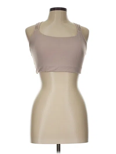 Pre-owned Athleta Tank Top Tan Strapless Neckline Tops In Brown