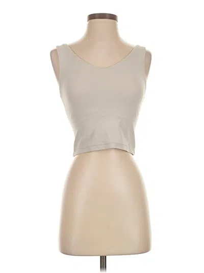 Pre-owned Athleta Tank Top Tan Strapless Neckline Tops In Brown