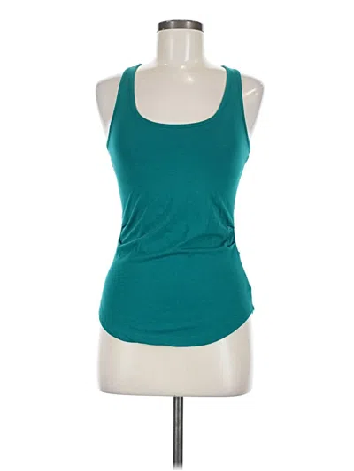 Pre-owned Athleta Tank Top Teal Halter Neckline Tops