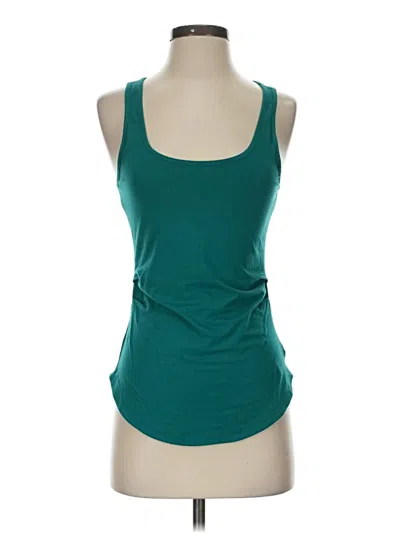 Pre-owned Athleta Tank Top Teal Halter Neckline Tops