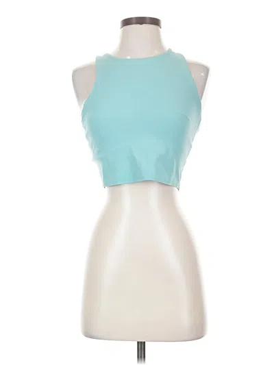 Pre-owned Athleta Tank Top Teal Halter Neckline Tops