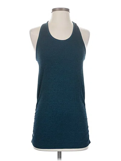 Pre-owned Athleta Tank Top Teal Halter Neckline Tops