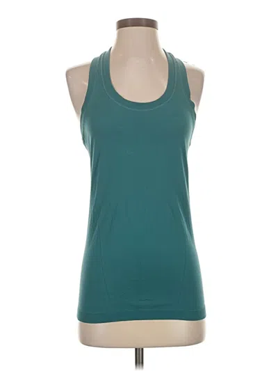 Pre-owned Athleta Tank Top Teal Halter Neckline Tops
