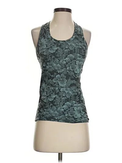 Pre-owned Athleta Tank Top Teal Halter Neckline Tops