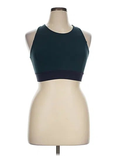 Pre-owned Athleta Tank Top Teal Halter Neckline Tops