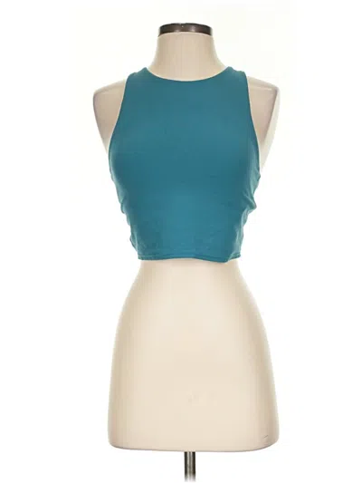 Pre-owned Athleta Tank Top Teal Halter Neckline Tops