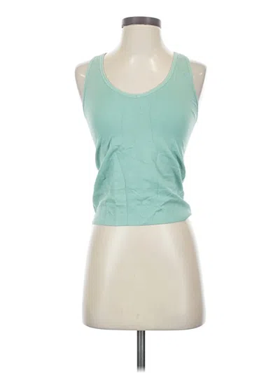 Pre-owned Athleta Tank Top Teal Halter Neckline Tops