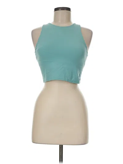 Pre-owned Athleta Tank Top Teal Halter Neckline Tops